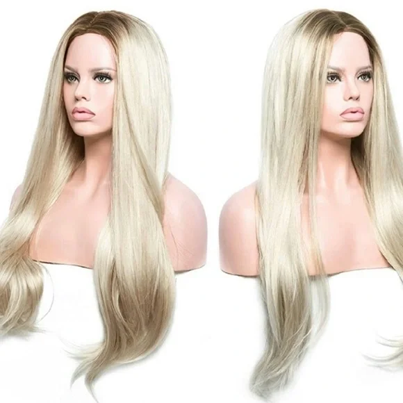 - - 💫 22” OMBRÉ BLONDE NATURAL STRAIGHT LACE FRONT WIG *NEW*